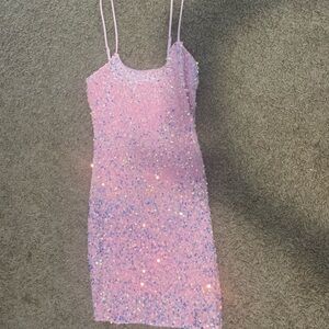 Lucy In the Sky Pink Sequin Dress